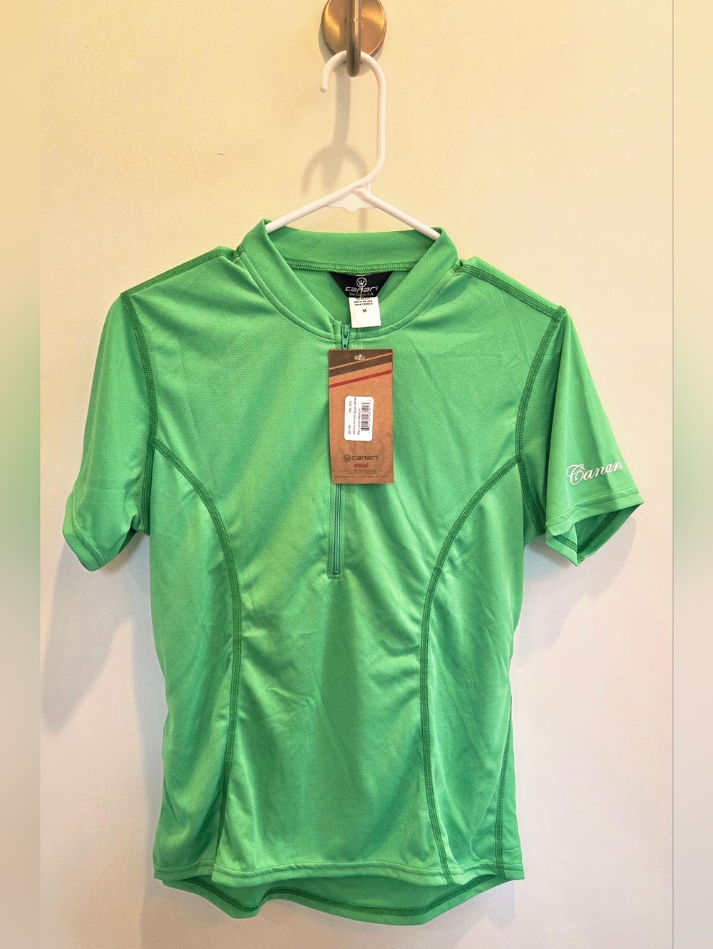 Canari Short Sleeve Cycling Jersey in Lime Green